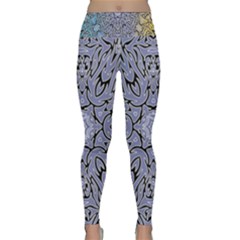 Tile Design Art Mosaic Pattern Lightweight Velour Classic Yoga Leggings by Pakrebo