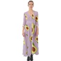 Avocado Green With Pastel Violet Background2 Avocado Pastel Light Violet Button Up Boho Maxi Dress View1