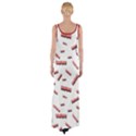 Funny Bacon Slices Pattern infidel red meat Maxi Thigh Split Dress View2