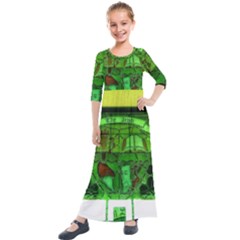 Dublin Scioto Irish Window Kids  Quarter Sleeve Maxi Dress by Riverwoman