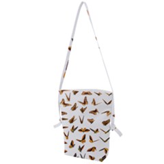 Butterfly Butterflies Insect Swarm Folding Shoulder Bag by Pakrebo