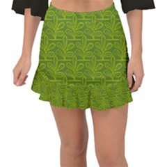Oak Tree Nature Ongoing Pattern Fishtail Mini Chiffon Skirt by Mariart