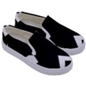 Black And White Geometric Design Kids  Canvas Slip Ons View3