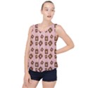 Shopping Bag Pattern Pink Bubble Hem Chiffon Tank Top View1