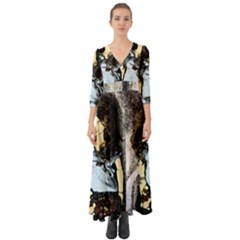 Chocolate Button Up Boho Maxi Dress by snowwhitegirl