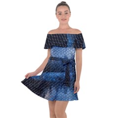 Mountain Glass Off Shoulder Velour Dress by snowwhitegirl