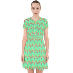 Cotton Candy Pattern Green Adorable In Chiffon Dress by snowwhitegirl