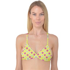 Traditional Patterns Plum Reversible Tri Bikini Top by Pakrebo