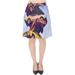 Pretty Colors Cars Velvet High Waist Skirt by StarvingArtisan