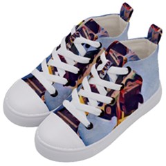 Pretty Colors Cars Kids  Mid-top Canvas Sneakers by StarvingArtisan
