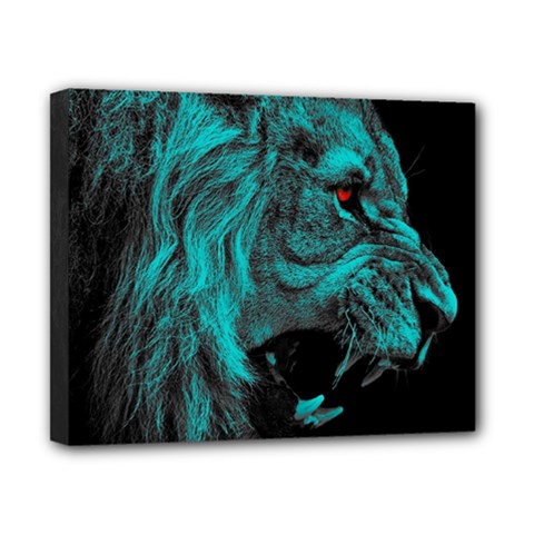 Angry Male Lion Predator Carnivore Canvas 10  X 8  (stretched) by Sudhe