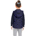 Neon Oriental Characters Print Pattern Kids  Hooded Puffer Vest View2