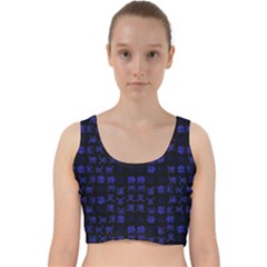 Neon Oriental Characters Print Pattern Velvet Racer Back Crop Top by dflcprintsclothing