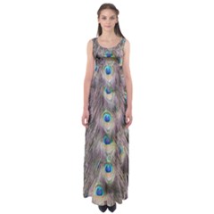 Peacock Bird Pattern Empire Waist Maxi Dress by Pakrebo