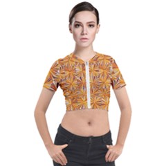 Electric Field Art V Short Sleeve Cropped Jacket by okhismakingart