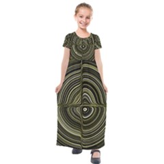 Electric Field Art Xxxii Kids  Short Sleeve Maxi Dress by okhismakingart