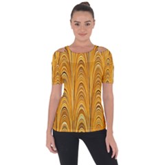 Electric Field Art Xxxix Shoulder Cut Out Short Sleeve Top by okhismakingart