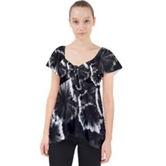Tree Fungus High Contrast Lace Front Dolly Top by okhismakingart