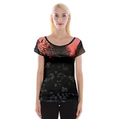 Daisies And Pink Cap Sleeve Top by okhismakingart