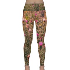 Thistle Field Lightweight Velour Classic Yoga Leggings by okhismakingart