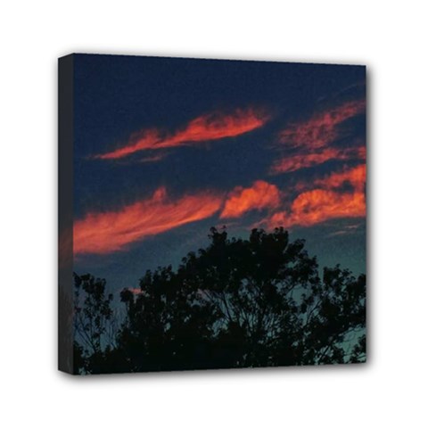 Pink Streaks Mini Canvas 6  X 6  (stretched) by okhismakingart