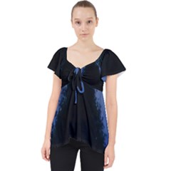 Tree And Moon Lace Front Dolly Top by okhismakingart