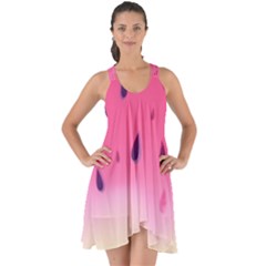Watermelon Pastel Gradient Pink Watermelon Pastel Gradient Show Some Back Chiffon Dress by genx