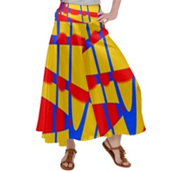 Graphic Design Graphic Design Satin Palazzo Pants by Pakrebo