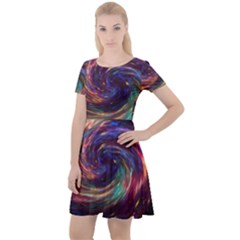 Cassiopeia Supernova Cassiopeia Cap Sleeve Velour Dress  by Pakrebo