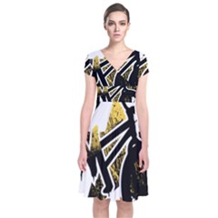 Bmx Short Sleeve Front Wrap Dress by Melcu