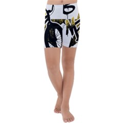 Bmx Kids  Lightweight Velour Capri Yoga Leggings by Melcu