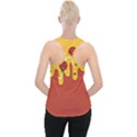 Pizza Topping funny modern yellow melting cheese and pepperonis Piece Up Tank Top View2
