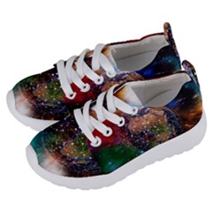 Network Earth Block Chain Globe Kids  Lightweight Sports Shoes by Pakrebo