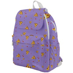 Pizza Pattern Violet Pepperoni Cheese Funny Slices Top Flap Backpack by genx