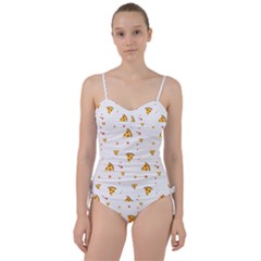 Pizza Pattern Pepperoni Cheese Funny Slices Sweetheart Tankini Set by genx