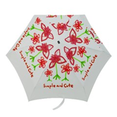 Flowers And Cute Phrase Pencil Drawing Mini Folding Umbrellas by dflcprintsclothing
