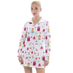 Popsicle Juice Watercolor With Fruit Berries And Cherries Summer Pattern Women s Hoodie Dress by genx