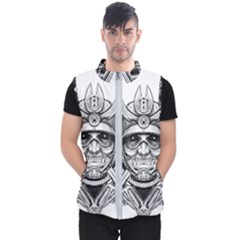 Drawing Samurai Tattoo Sketch Japanese Samurai Men s Puffer Vest by Sudhe