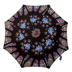 Rosette Stained Glass Window Church Hook Handle Umbrellas (small) by Pakrebo