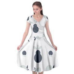 Apples Pears Continuous Cap Sleeve Wrap Front Dress by HermanTelo
