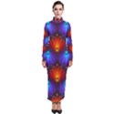 Background Colorful Abstract Turtleneck Maxi Dress View1