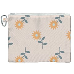 Flowers Continuous Pattern Nature Canvas Cosmetic Bag (xxl) by HermanTelo