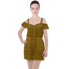 Freedom And Spectacular Butterflies Ruffle Cut Out Chiffon Playsuit by pepitasart