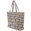 Seamless Pattern Background Abstract Zip Up Canvas Bag View1