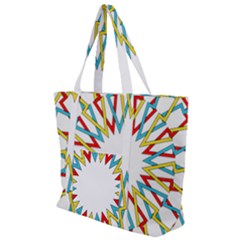 Wheel Complex Symbol Mandala Zip Up Canvas Bag by HermanTelo