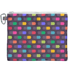 Background Colorful Geometric Canvas Cosmetic Bag (xxxl) by HermanTelo