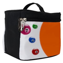 Billiard Ball Ball Game Pink Orange Make Up Travel Bag (small) by HermanTelo