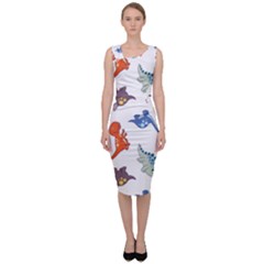 Pattern Dinosaurs Sleeveless Pencil Dress by HermanTelo