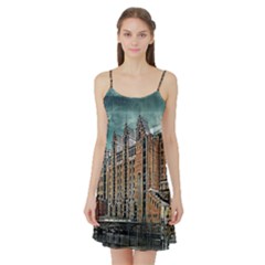 Architecture City Building Travel Satin Night Slip by Pakrebo