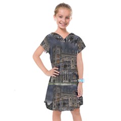 Castle Mansion Architecture House Kids  Drop Waist Dress by Pakrebo